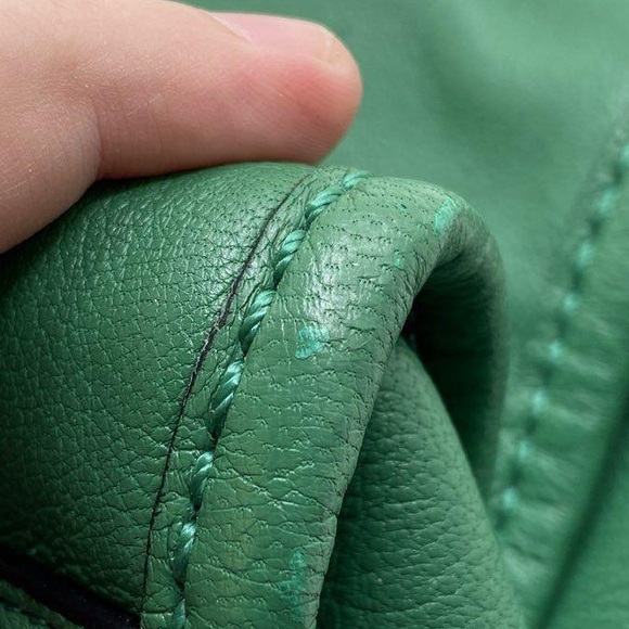 Coach 33689 Green Genuine Leather Rhyder Satchel Shoulder Bag Purse - Picture 13 of 15